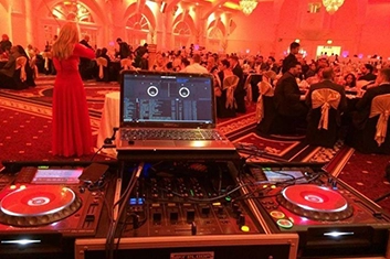 Stylish DJ setup and lively party space for weddings and special events at coimbatore farmhouses