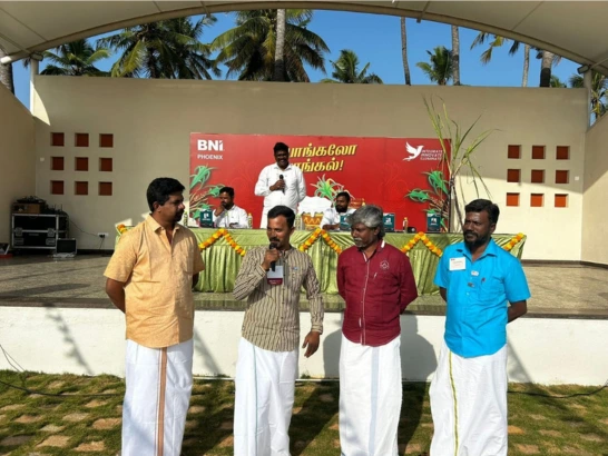 Elegant event celebration hall with lighting decor and seating near Saibaba Colony Coimbatore.
